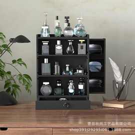跨境木质香水收纳架梳妆台化妆品整理架多层男士香水眼睛架首饰盒