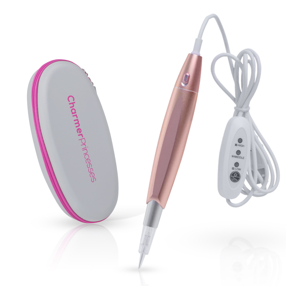 Factory wholesale first-generation permanent makeup machine, pink screw-type fully polished permanent makeup all-in-one machine, Nara Concubine machine.