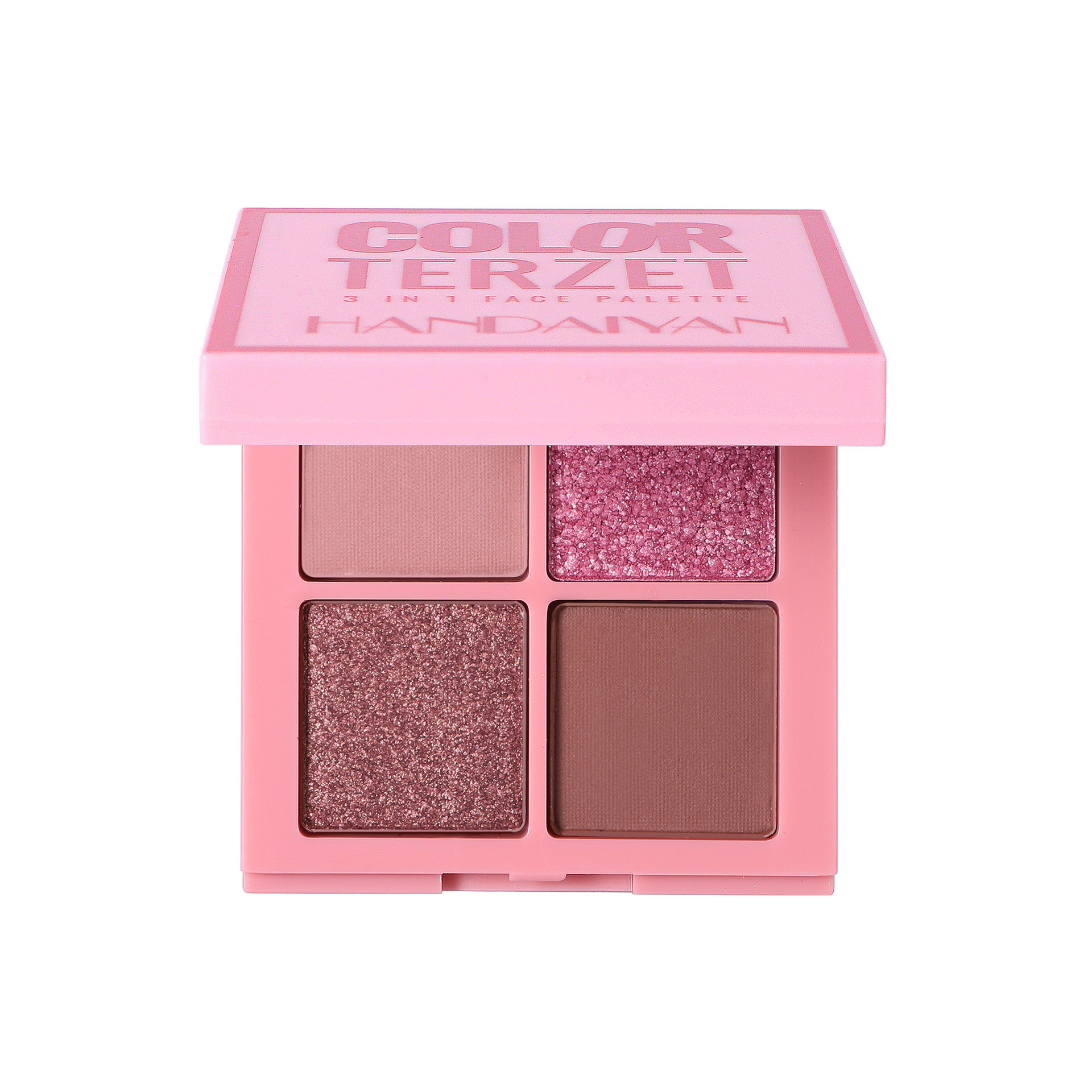 Transfronterizo HANDAIYAN blush de ojos de alto brillo trío en una bandeja de maquillaje multipropósito bandeja de maquillaje facial multipropósito