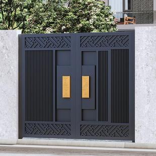 Aluminum Alloy Villa Gate, Wrought Iron Louvered Door, Country Outdoor Garden, Stainless Steel Courtyard Door, Aluminum Art Single and Double Door
