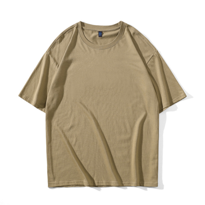 Men's fashion brand short sleeved T-shirt basic solid color_voghion.com