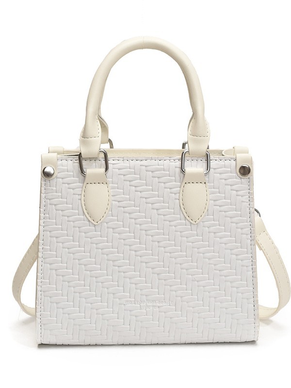 Bolsos de mujer Bolsos portátiles pequeños con patrón tejido Bolsos de mensajero de un solo hombro de moda transfronteriza 2025