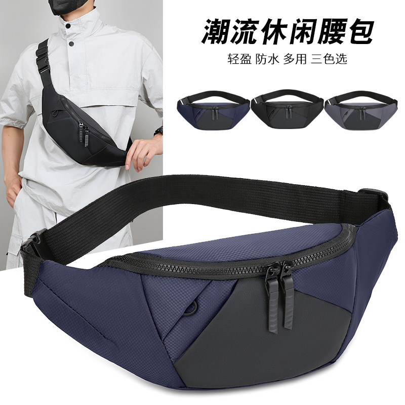 Cross-border Chest Bag Wholesale Multifunctional Men's Casual Satchel All-match Portable Change Mobile Phone Bag Fashionable Waist Bag
