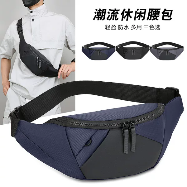 Cross-border Chest Bag Wholesale Multifunctional Men's Casual Satchel All-match Portable Change Mobile Phone Bag Fashionable Waist Bag