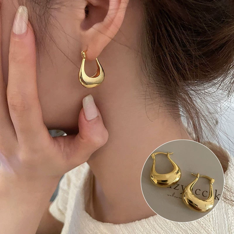 Drop Earrings, Minimal Universal Design, Copper Base with Silver Plating, Lightweight 6 g