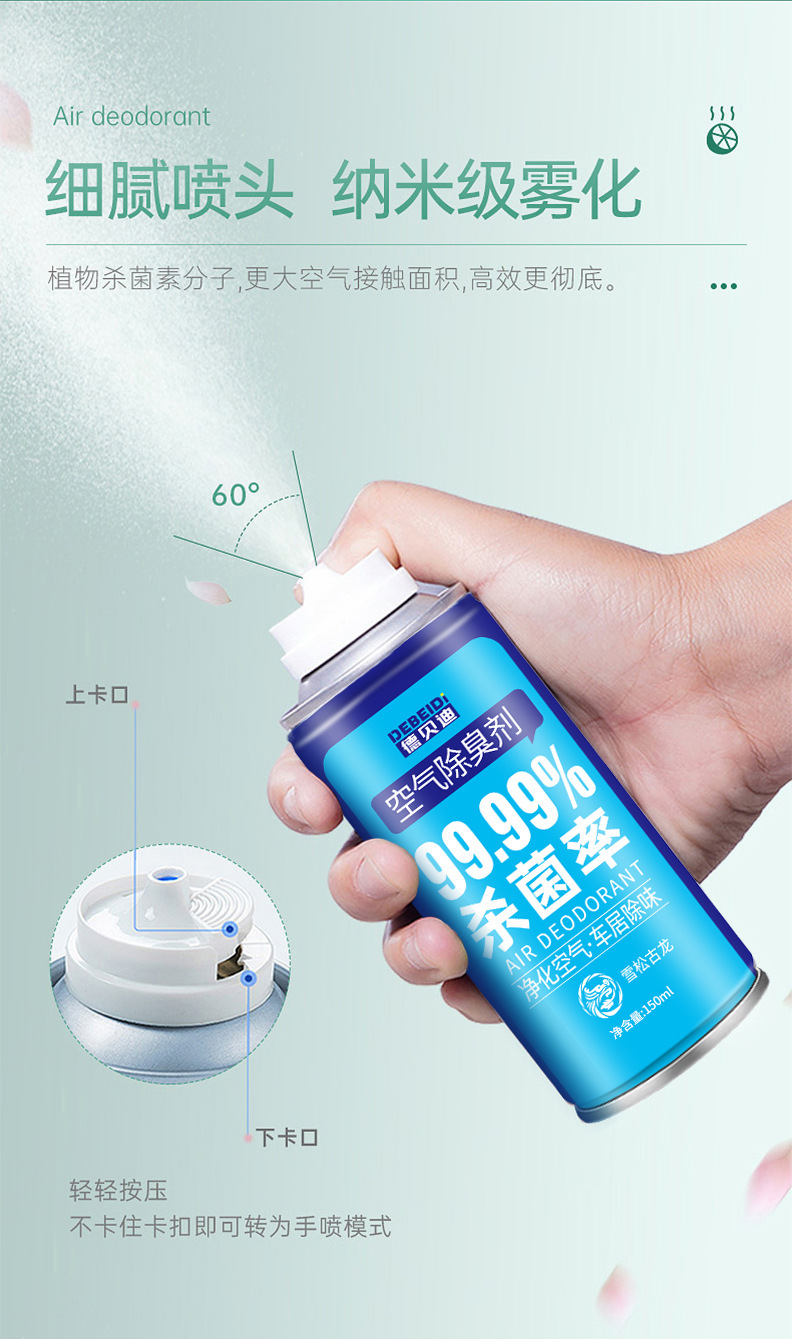 Debedi Car Aromatherapy Car Odor Removal Car Air Conditioning Sterilization Deodorant Car Air Freshener Spray