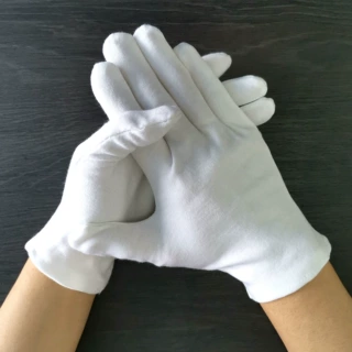 白色棉手套礼仪开车文玩手套工作男女