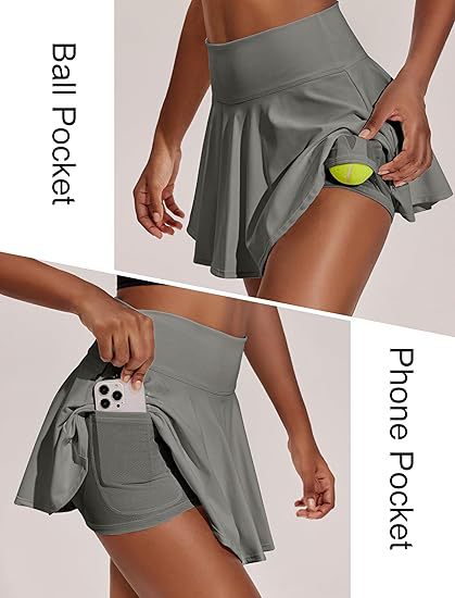 Quick-dry Fitness Yoga Wear, Casual Style Sk-pants For Women, Solid Color Pleated Golf Tennis Sk, Women's Short_ecoleips.com