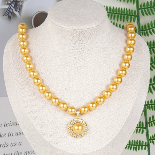 X-14 model [10MM 46 (local gold) shell beads necklace] gold
