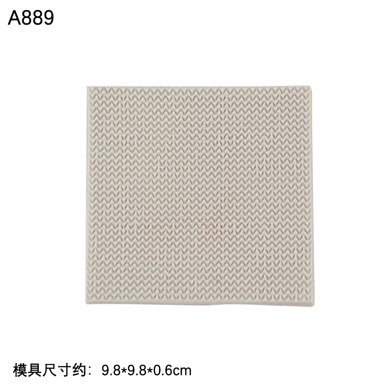 Molde de impresión patrón tejido silicona fondant arcilla molde DIY pastel hecho a mano hornear aromaterapia accesorios yeso