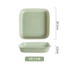 8-inch square plate-milk green