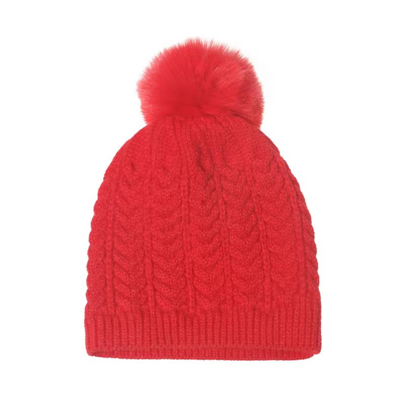 Cappello lavorato a maglia con palline di lana per bambini, autunno e inverno, specifico per la piattaforma_voghion.com