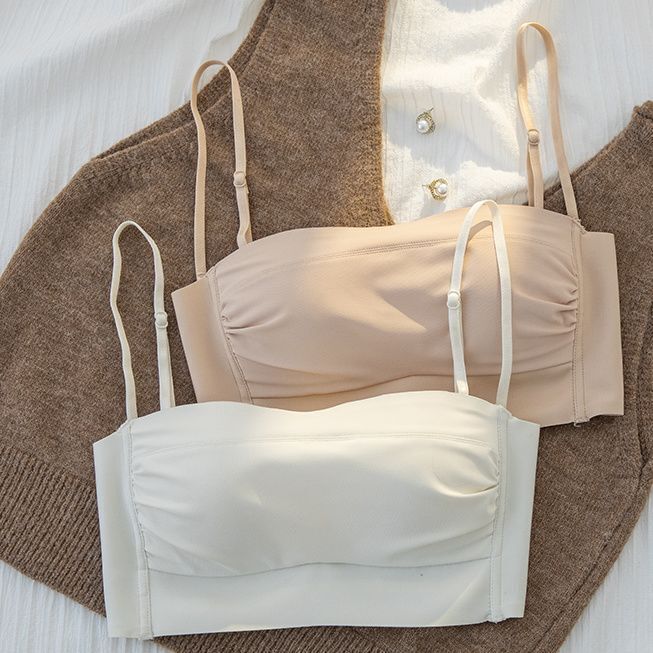 Seamless New Strapless Bra for Women with Large Busts, Slimming and Anti-Exposure, U-Shaped Backless Bra with Beautiful Back Design