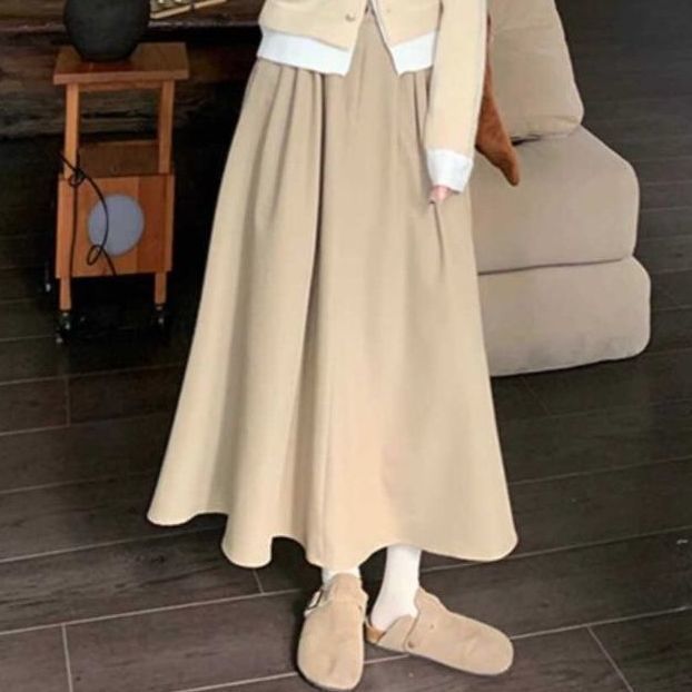 松弛感穿搭一整套秋季新款法式温柔风假两件针织衫半身裙两件套女|undefined