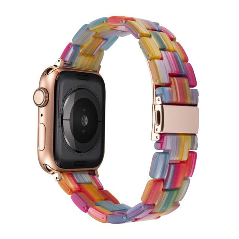 For apple watch1234567 generation se apple resin waterproof strap three beads floral Glacier watch band For apple watch1234567 generation se apple resin waterproof strap three beads floral Glacier watch band