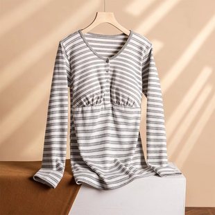 Large Size Postpartum Clothing, Maternity Clothing, Front Buttoned Long-Sleeved Tops, Home Clothes, Pajamas Manufacturers Wholesale