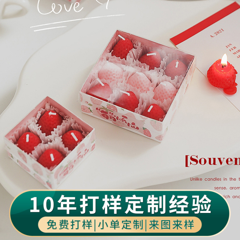 Fresas de fresa de banana de cera de regalo de regalo personalizado etiquetado a mano procesamiento OEM simulación de cera de modelado