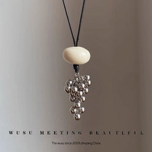 休闲风毛衣链轻奢高级感长项链流苏吊坠钛钢跨境秋冬女珍珠串饰品