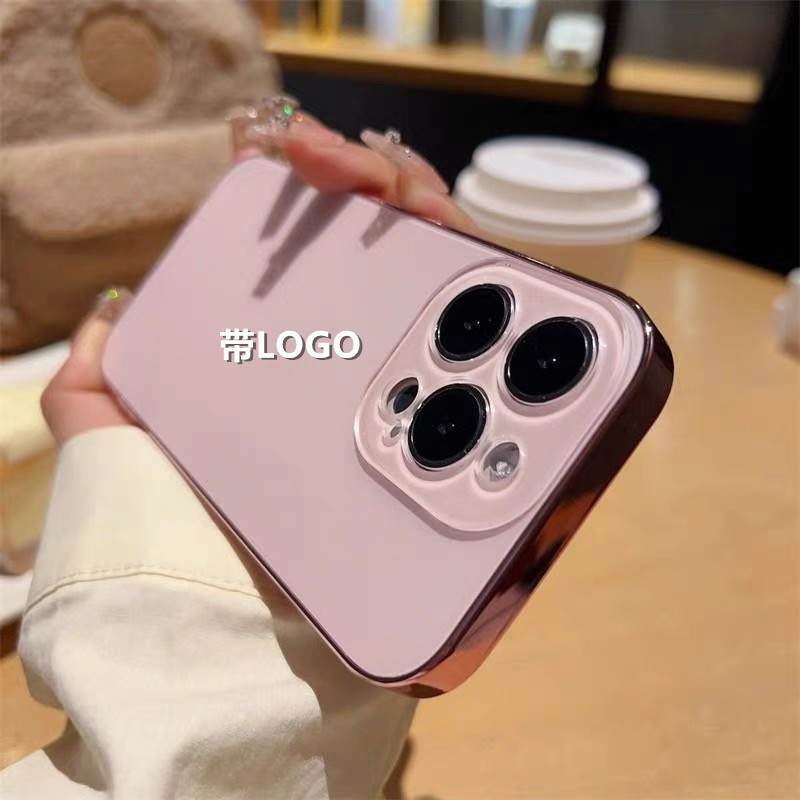 High-End Electroplated Original Color Phone Case for iPhone 15 Pro, Anti-Drop Full-Cover Protective Case for iPhone 16/I13