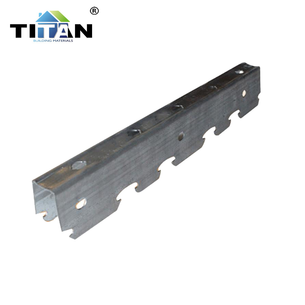 Tabique de placa de yeso, tabique de techo, tabique de acero ligero, quilla de ascensor, quilla 100, absorción de impactos verticales, quilla de acero ligero en forma de U