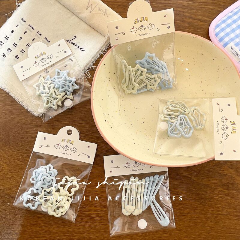 Cute Blue Polka Dot Star Water Drop Bb Clip Versatile Basic Kidsren's Hair Clip Small Hair Clip Side Clip Bangs Clip Cute Blue Polka Dot Star Water Drop Bb Clip Versatile Basic Kidsren's Hair Clip Small Hair Clip Side Clip Bangs Clip