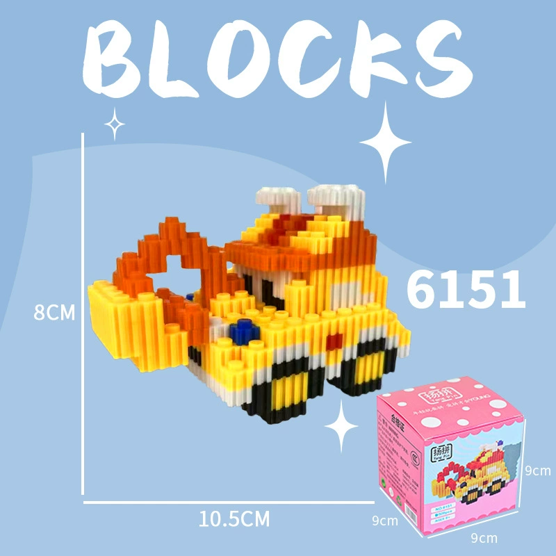 Cartoon Building Block Toy Set, Mini Constructor Doll, 9×9×9 cm, Assorted Character Designs