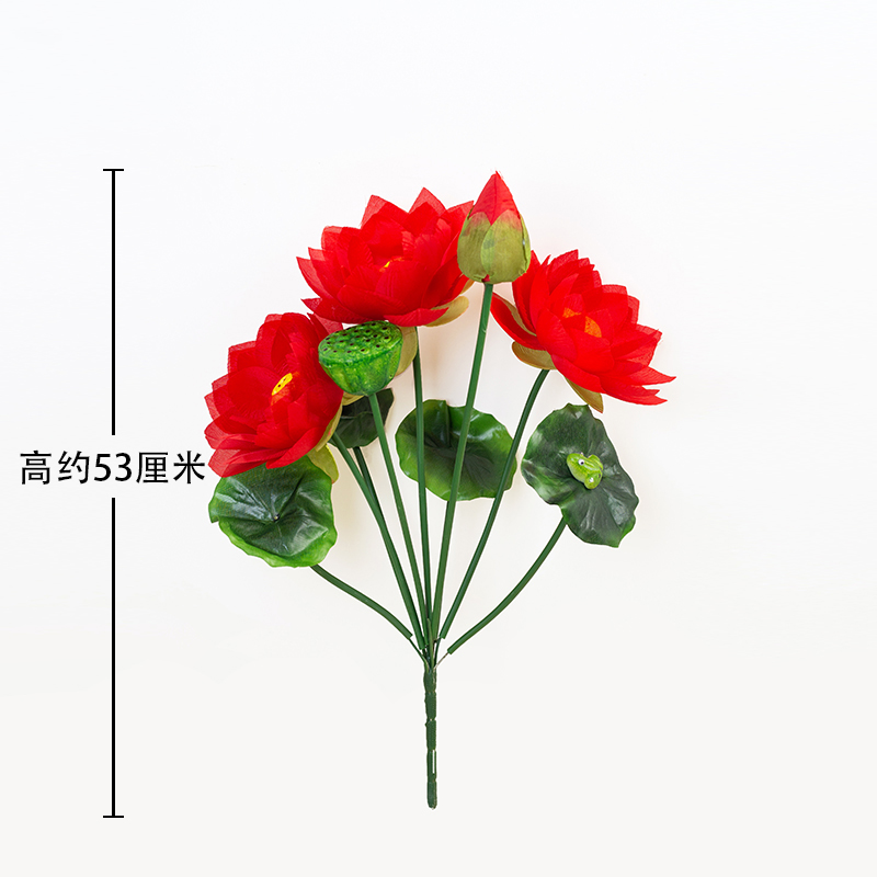 9 cái nĩa lớn màu đỏ hoa sen