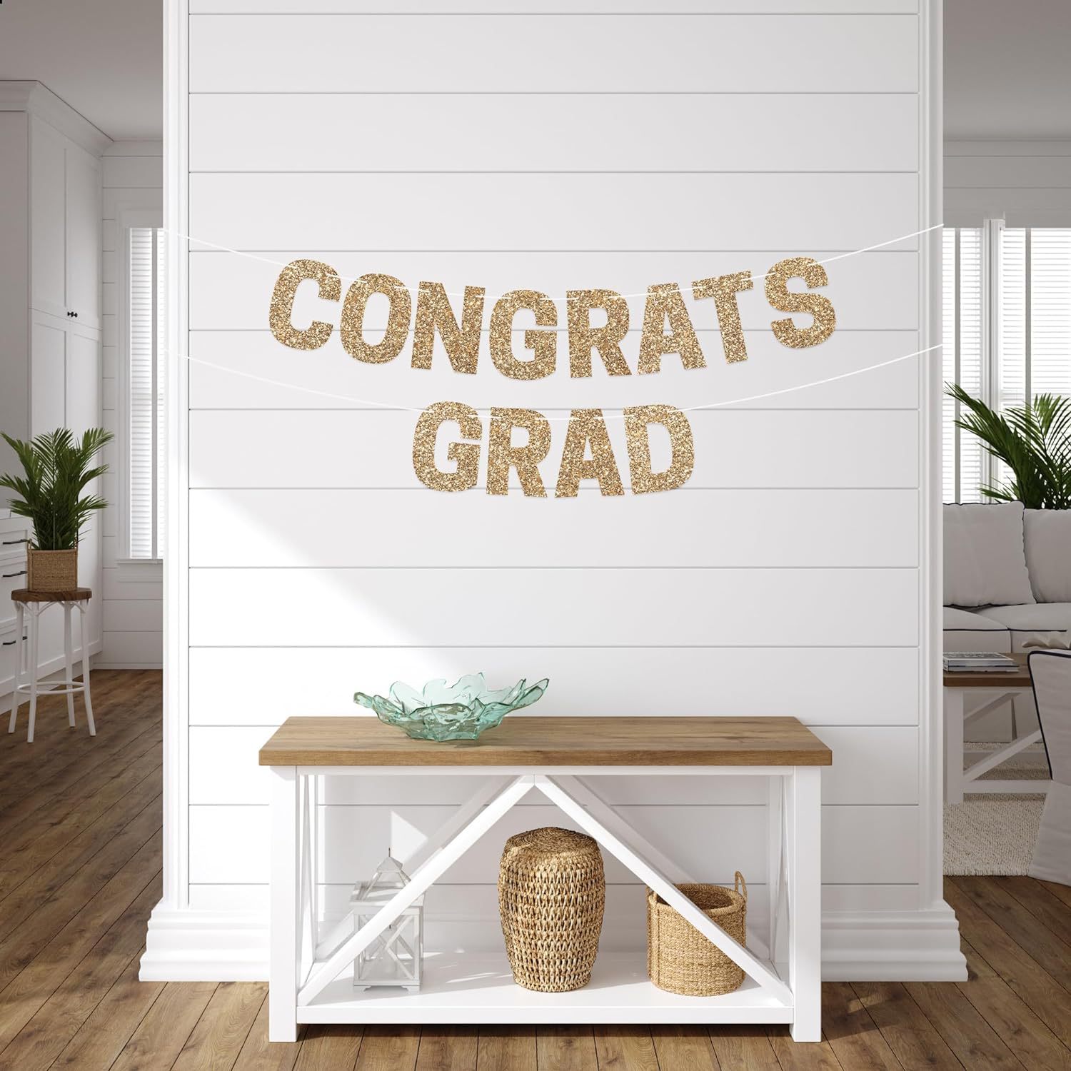 Espesor de alta calidad de oro de cartón flash de graduación duradera temporada bandera banner 2024 suministros de decoración de cola transfronteriza