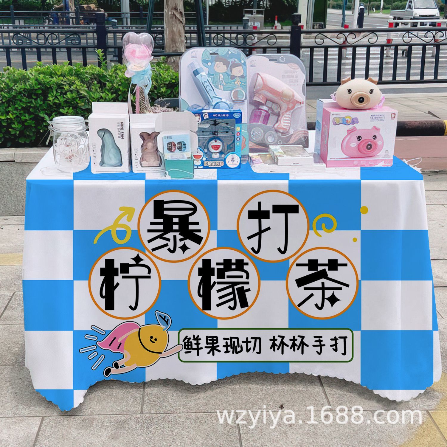 Mantel de té de limón hecho a mano