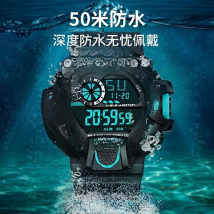Children's Watch Pupils Boys 13 Watch Time Boys 8 Years Old Set Alarm Clock 9 Waterproof 10 Luminous 11 Sports