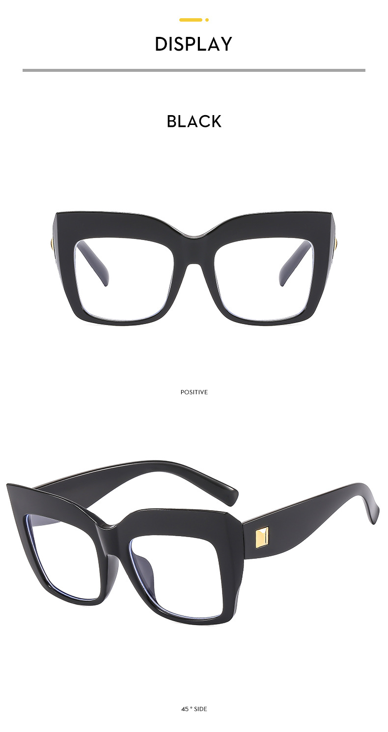50g Weight Full Frame Glasses Structure Glasses Classification Ac, UV400 Protection Lens Material Square Glasses Style Street Occasion Solid Color Pattern Women'S Gender Exaggerated Style Exaggerated Solid Color Ac UV400 Protection Square Full Frame Women's Sunglasses 4