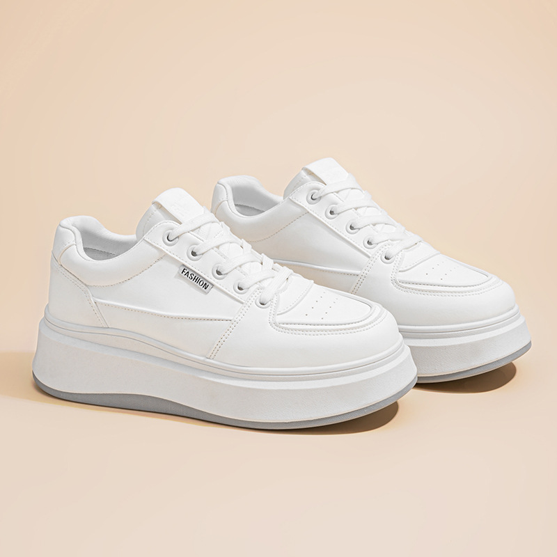 Zapatos de mujer de primavera nuevos zapatos blancos transpirables para niños todo-fósforo ins versión coreana de plataforma deportiva casual zapatillas de deporte zapatos de moda para mujer