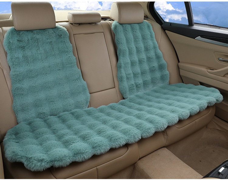 Winter Rabbit-Proof Plush Short Plush Three-Piece Set Single-Piece Genuine Fur Integrated Warm Fur Cushion Car Seat Cushion