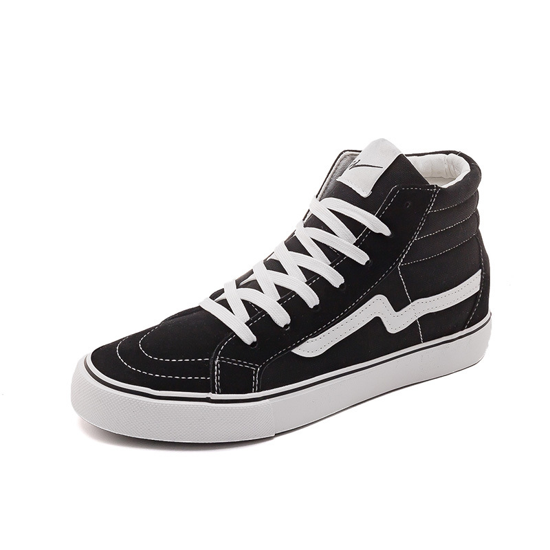 Tres zapatos de lona de caña alta para estudiantes masculinos y femeninos, versión coreana de zapatos casuales de todo fósforo, zapatos individuales, zapatillas de deporte de primavera, WDSW-90023