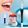 Tongue scrubber Two-in-one Portable Soft fur toothbrush Tongue Cleaner Double effect Tongue Cleaning brush multi-function Tongue
