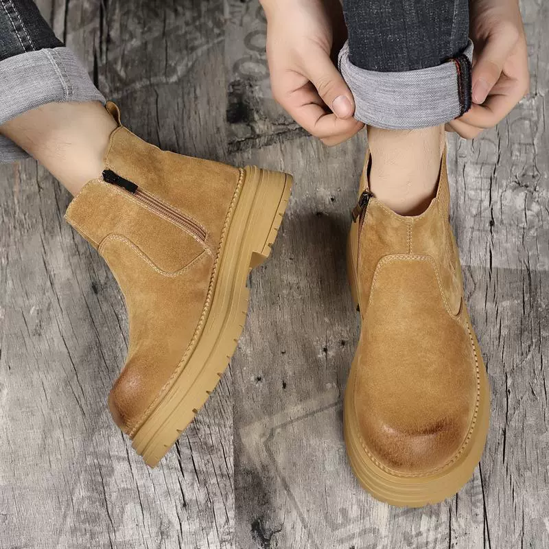 Ботинки Chelsea (Martens) мужские, дышащие, платформа, для досуга, размеры 38–44
