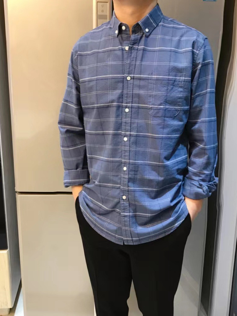 保税倉庫拾い漏れ ~ 竿級ビジネスカジュアル快適オックスフォード紡績純色ストライプ長袖シャツメンズF082018