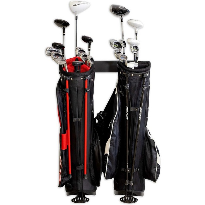 批发高尔夫球包收纳架学校体育用品摆放铁架家用背包瑜伽垫收