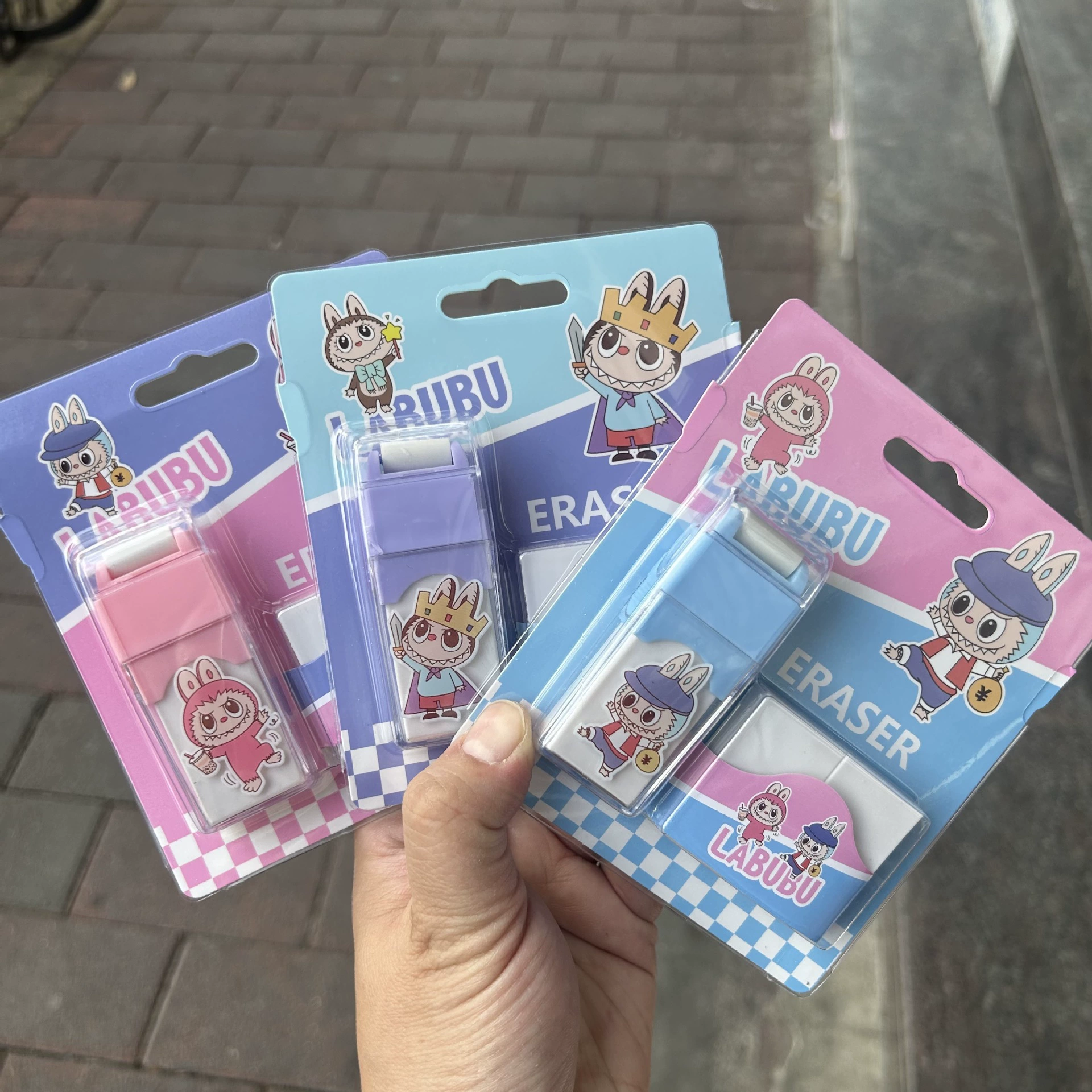 Новый съемный ластик мультфильм толкатель и прокатка резиновая ткань роликовый набор ластик чистый без стружки