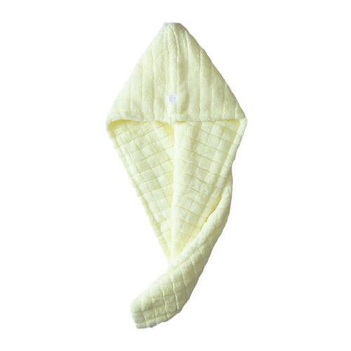 Grid hair dryer hat double-layer thickening women strong water-absorbent quick-drying bath cap hair covering towel