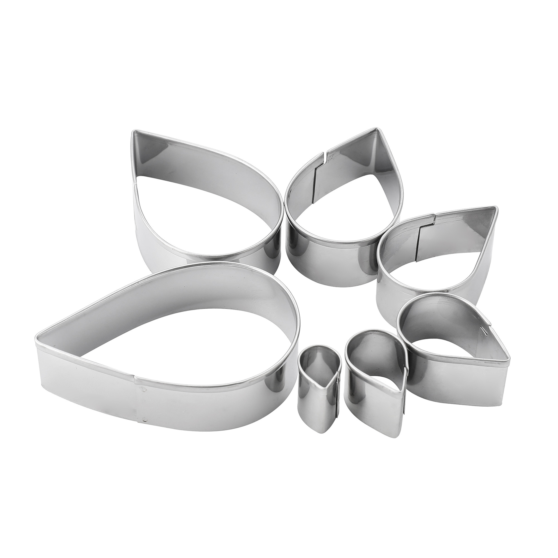 Gotas de agua de acero inoxidable de grado alimenticio Austin forma de pétalo de rosa molde de fondant Amazon gadgets explosivos