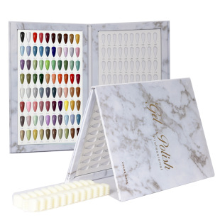 Nail Art Tools Wholesale Photo Frame Display Board Marble Display Card Holder Dustproof Nail Polish Glue Color Card Board 160 Colors 216