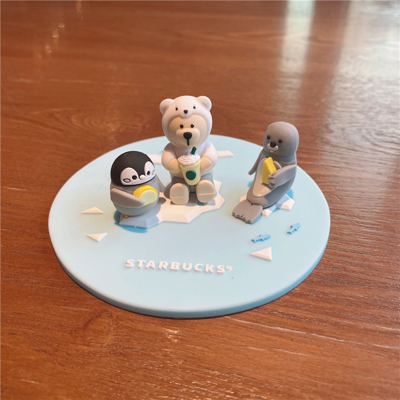老虎硅胶杯盖咖啡杯防尘盖子卡通松鼠圆形杯盖陶瓷杯盖配件|undefined
