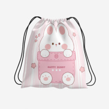 学生篮球袋简易补习书包定 制logo运动帆布抽绳背包束口袋双肩包