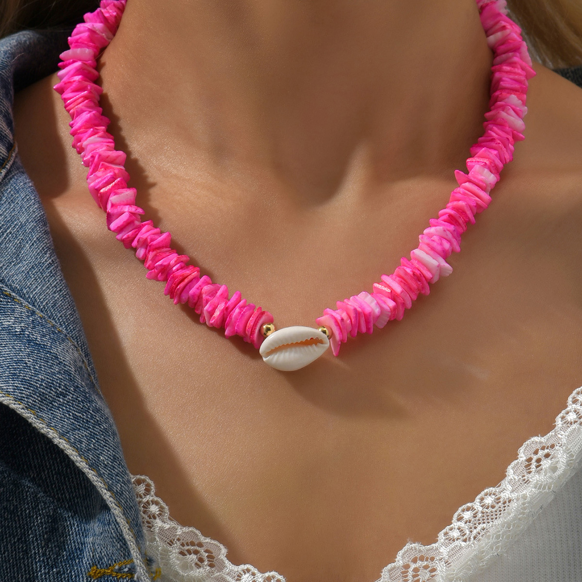 1 Piece Fashion Geometric Shell Plating Womenu0027S Necklace