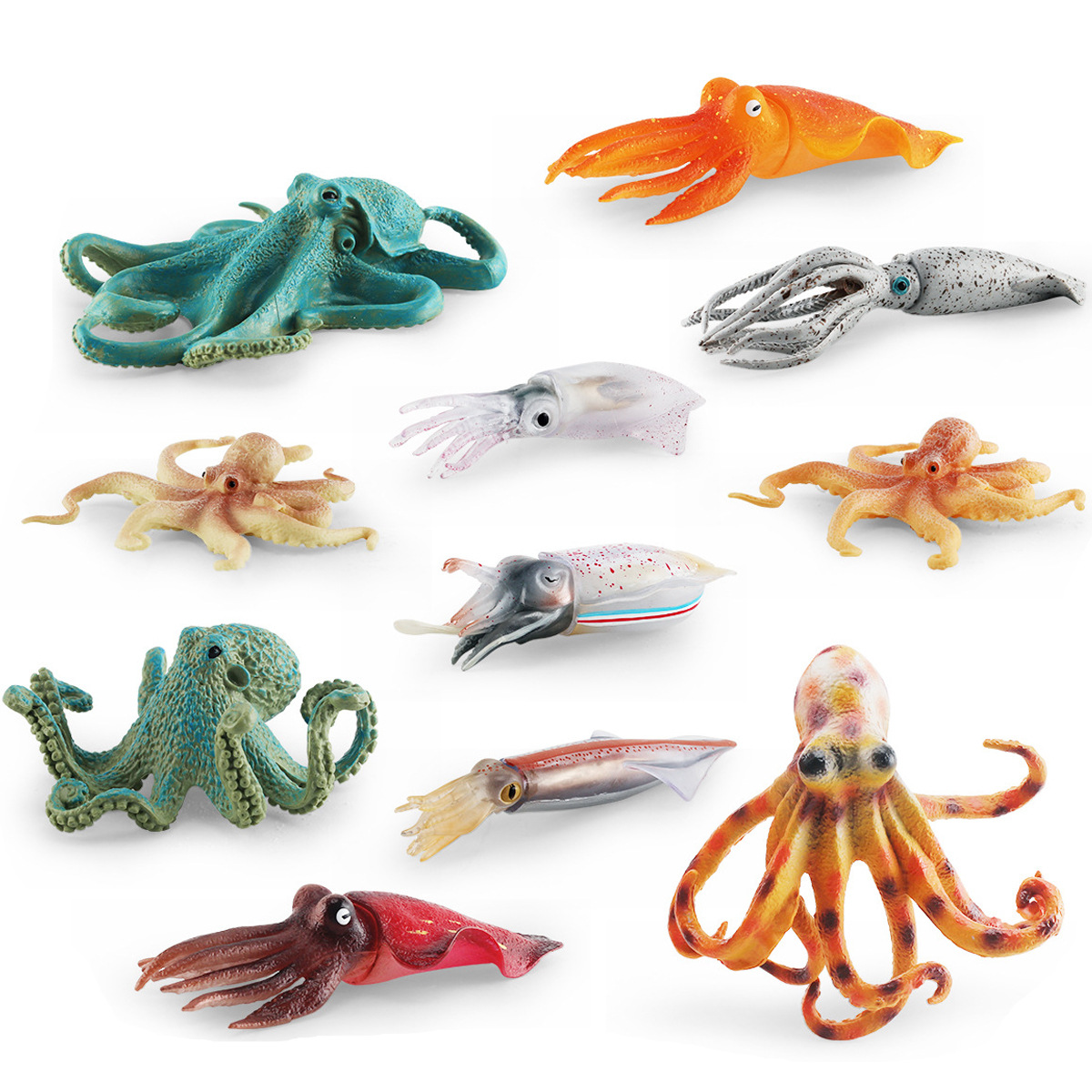 Simulación transfronteriza animal marino calamar flecha piedra pulpo calamar submarino biológico decoración estática adornos