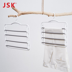 日本jsk家庭実用型多層ズボン掛けはズボンのプラスチックズボン掛けのプラスチックハンガーを四つかけることができます。
