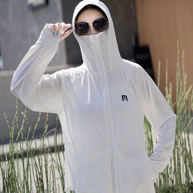 Ropa de verano para mujer, seda de hielo larga, ropa de ciclismo suelta, chaqueta de manga larga con capucha, suministro de fábrica al por mayor