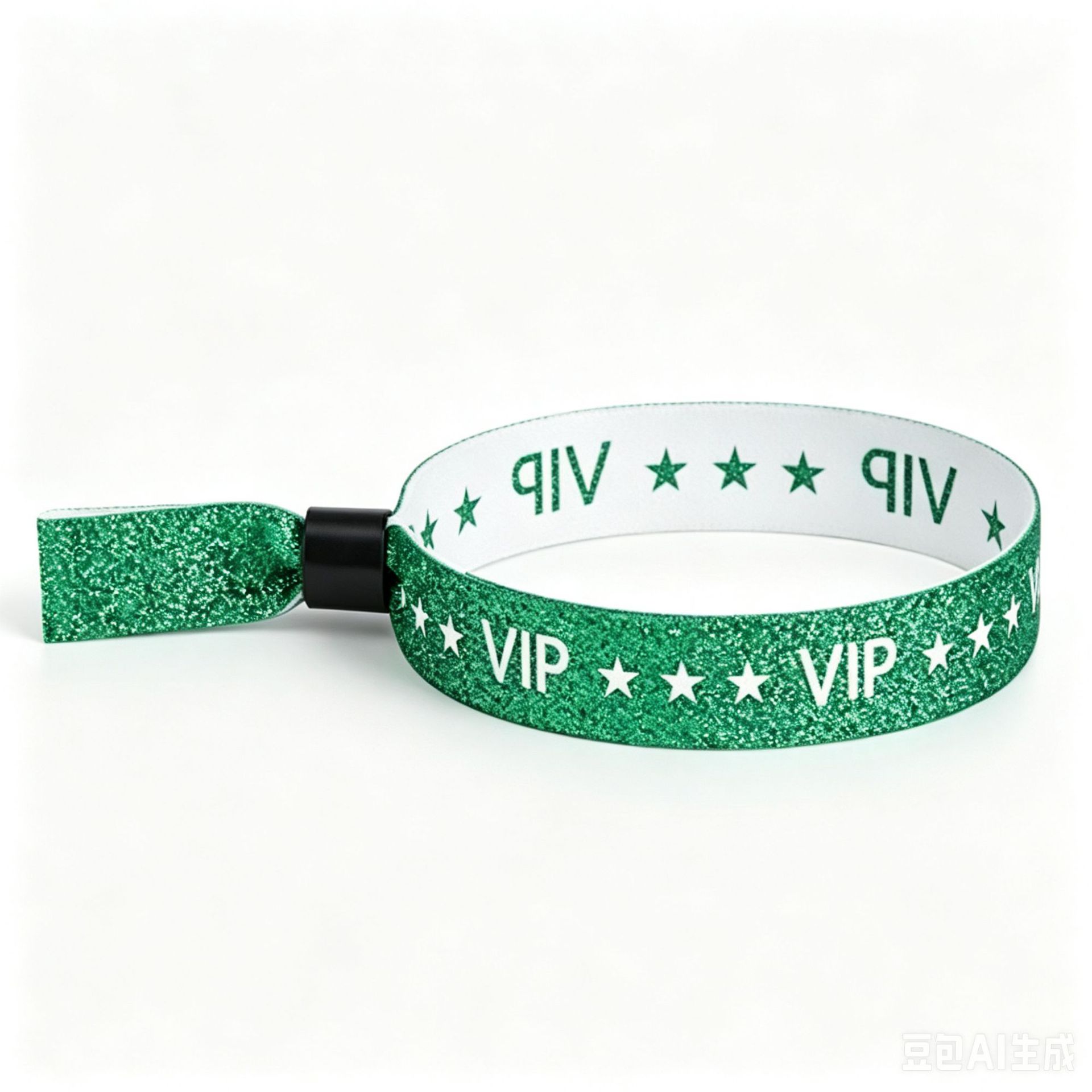 VIP金丝织唛手环耐磨防汗涤纶织布手环会议活动礼品可以编织logo