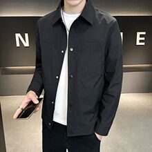 男士春秋外套潮流修身韩版帅气翻领夹克简约百搭休闲耐磨现货商务